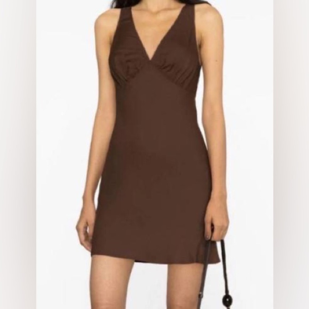 Reformation Calix Mini Dress Brown 🤎 NWT